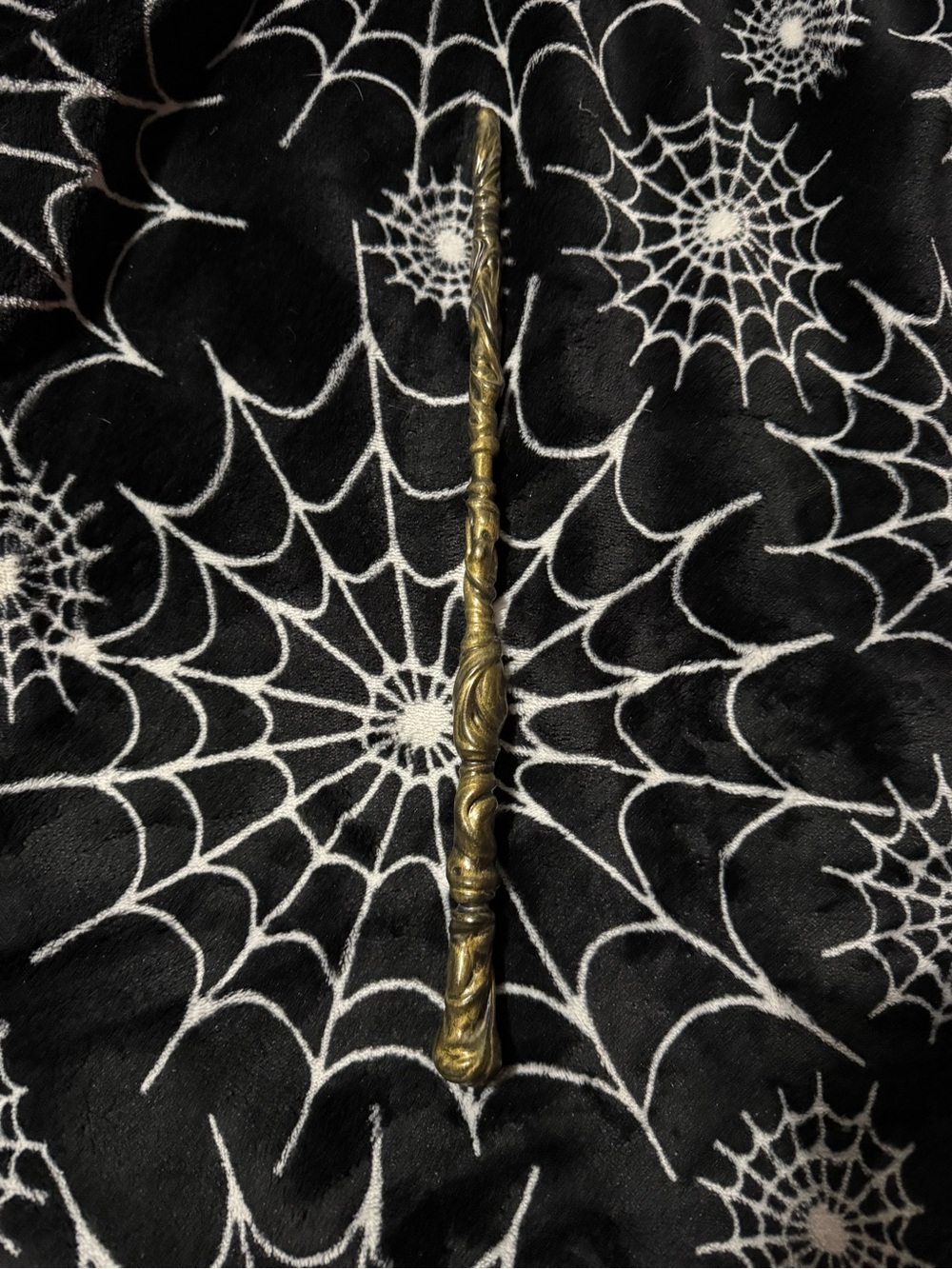 Ornate Brass-Tone Decorative Wand